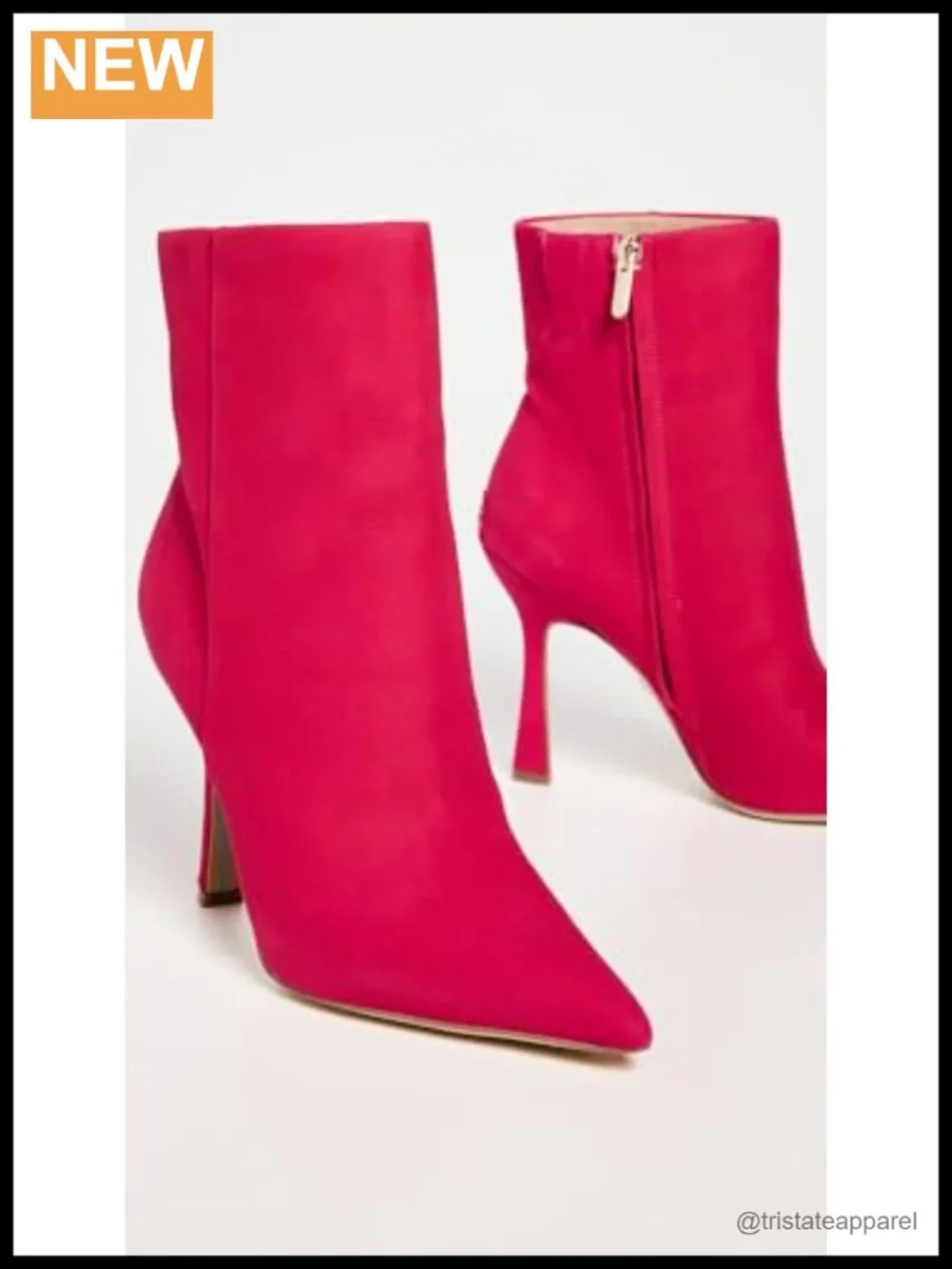 Sam Edelman Ella Ankle Bootie Stiletto Heel Pointed Toe Leather Women's Boots